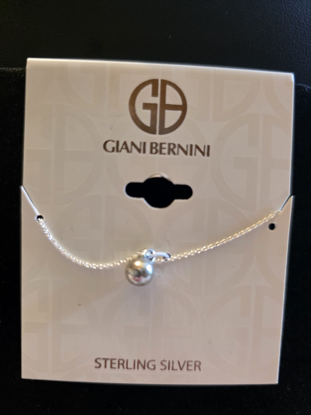 #366 Giani Bernini Sterling Silver Ball Pendant Necklace - Silver